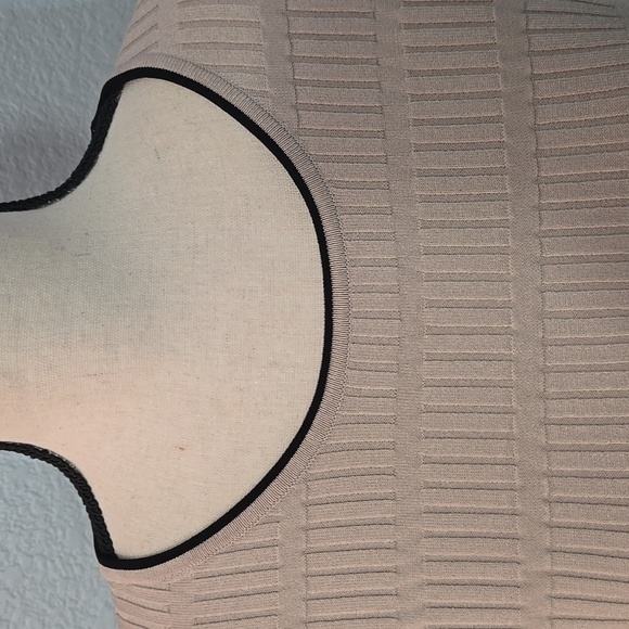 PEACE OF CLOTH Off to the Races Crewneck Sweater Cream Back White Stripes Large - Picture 5 of 13